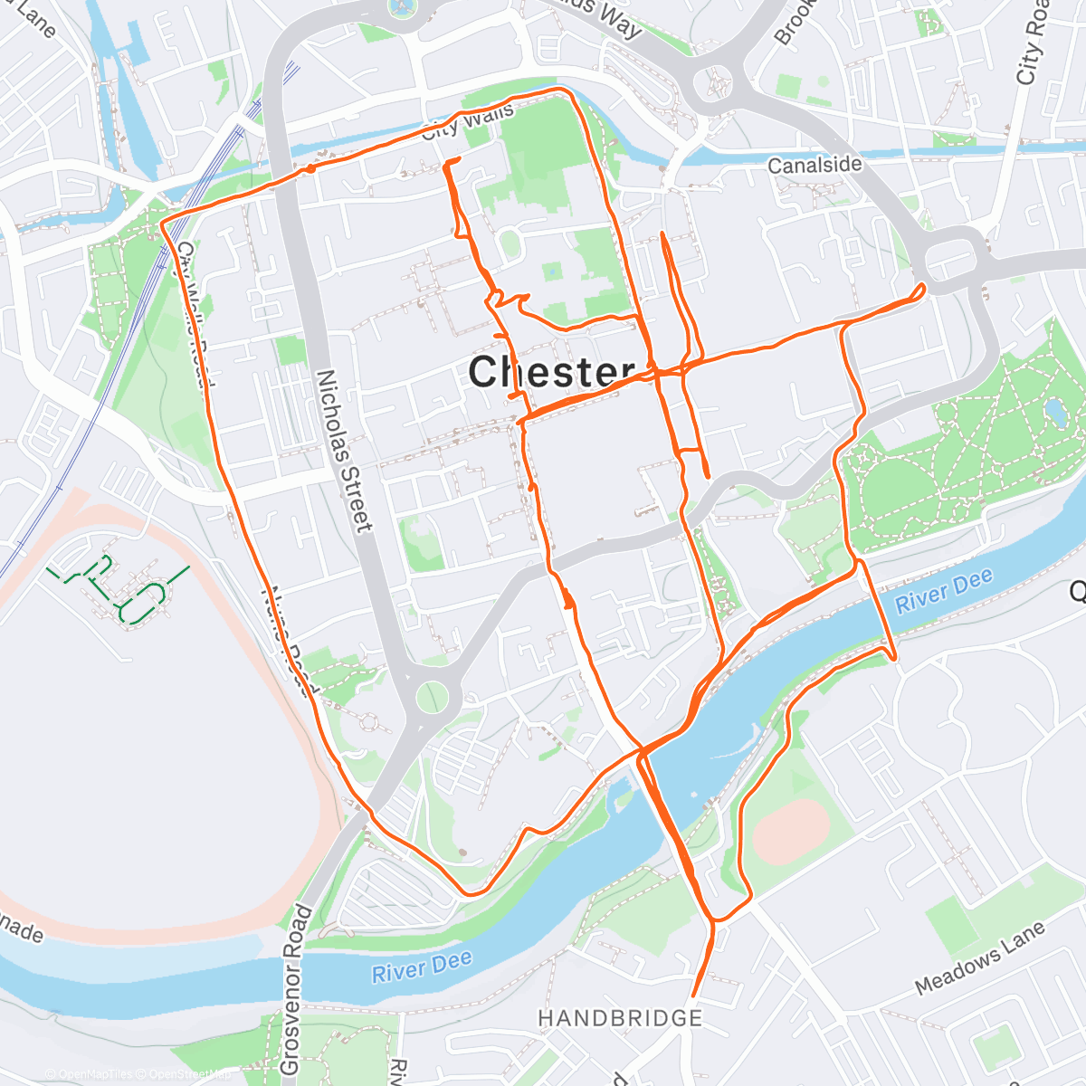 Map of the activity, Xmas Eve 10k fun run with Audrey!!! 1000 miles for 2025 is done ✔️ (not bad, for a fallow year!)