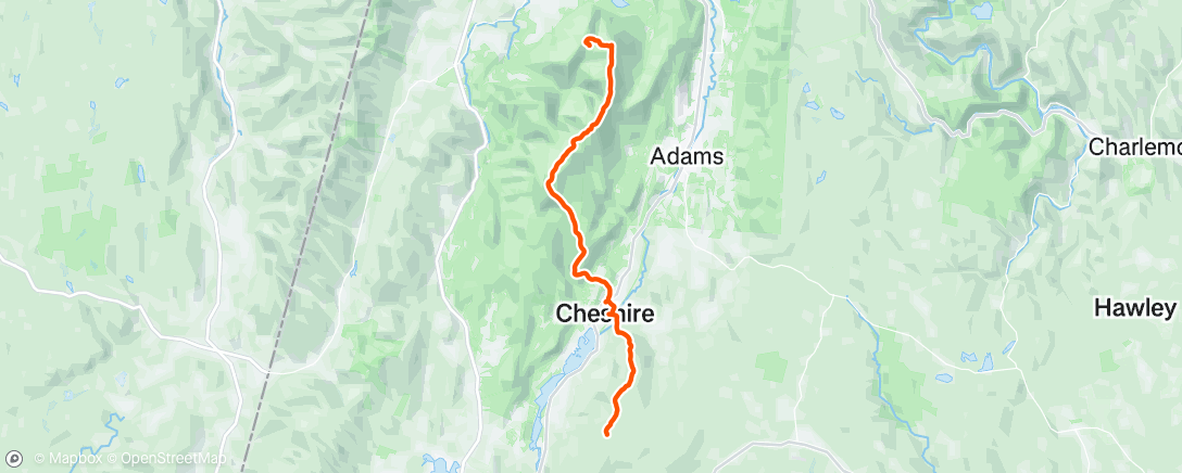 Map of the activity, Morning Hike