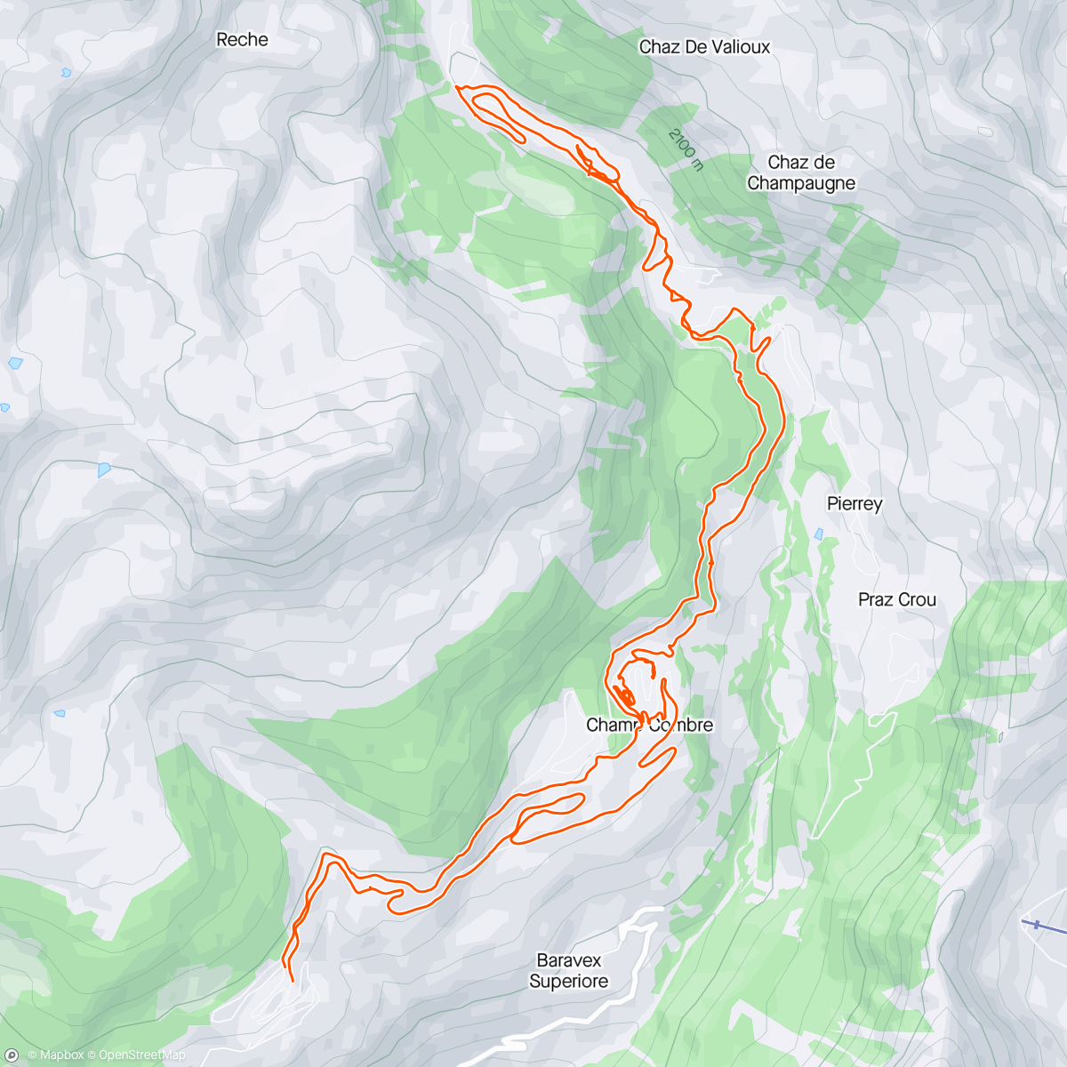 Map of the activity, Saint Barthélemy - Rifugio Magià piu fuori che in pista