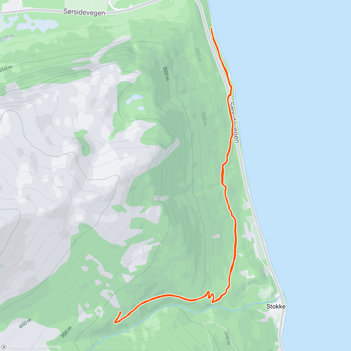 Map of the activity, Morning Trail Run