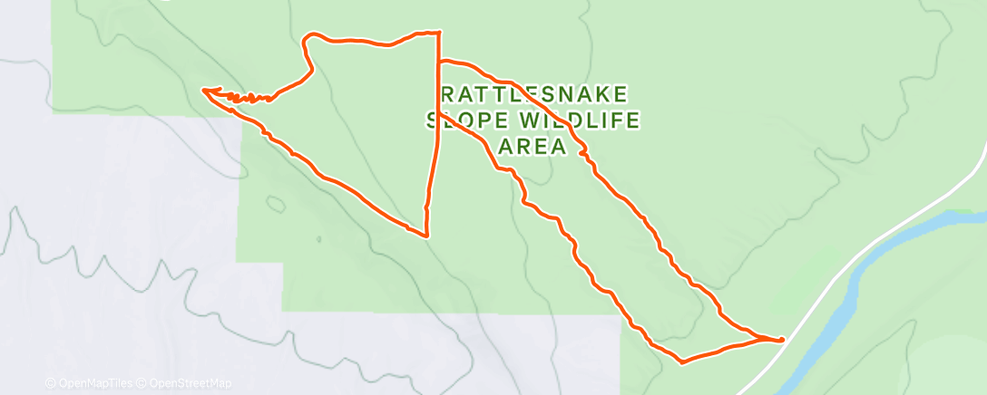Map of the activity, Rattlesnake  - A bit Chilly