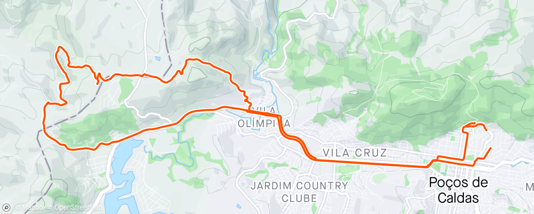 Map of the activity, Single trek