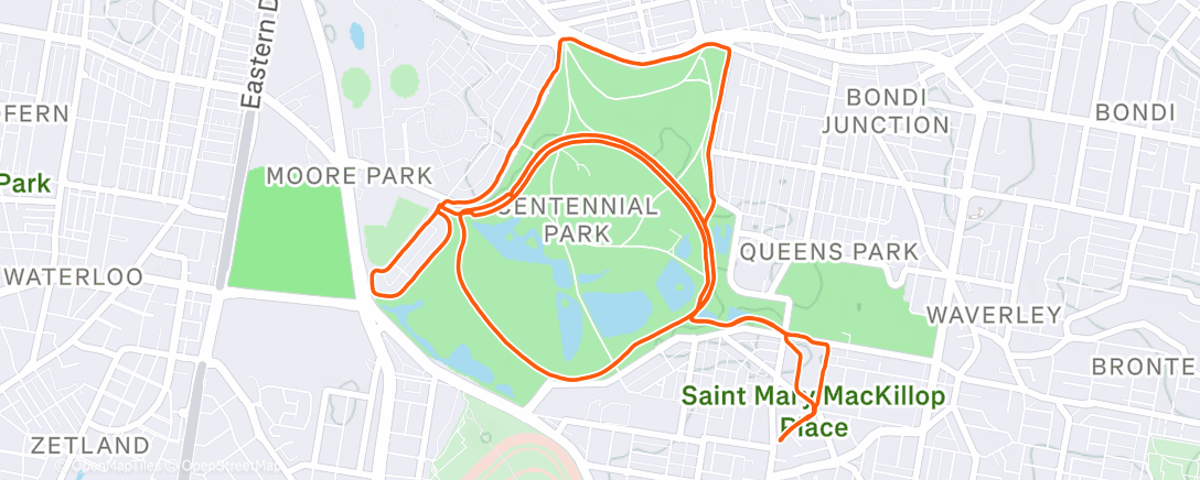 Map of the activity, Lunch Run