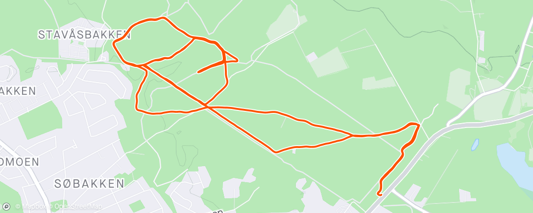 Map of the activity, 3x8 min løping med Mikal. 🥵 Trivelig med økt ihopes 🙌