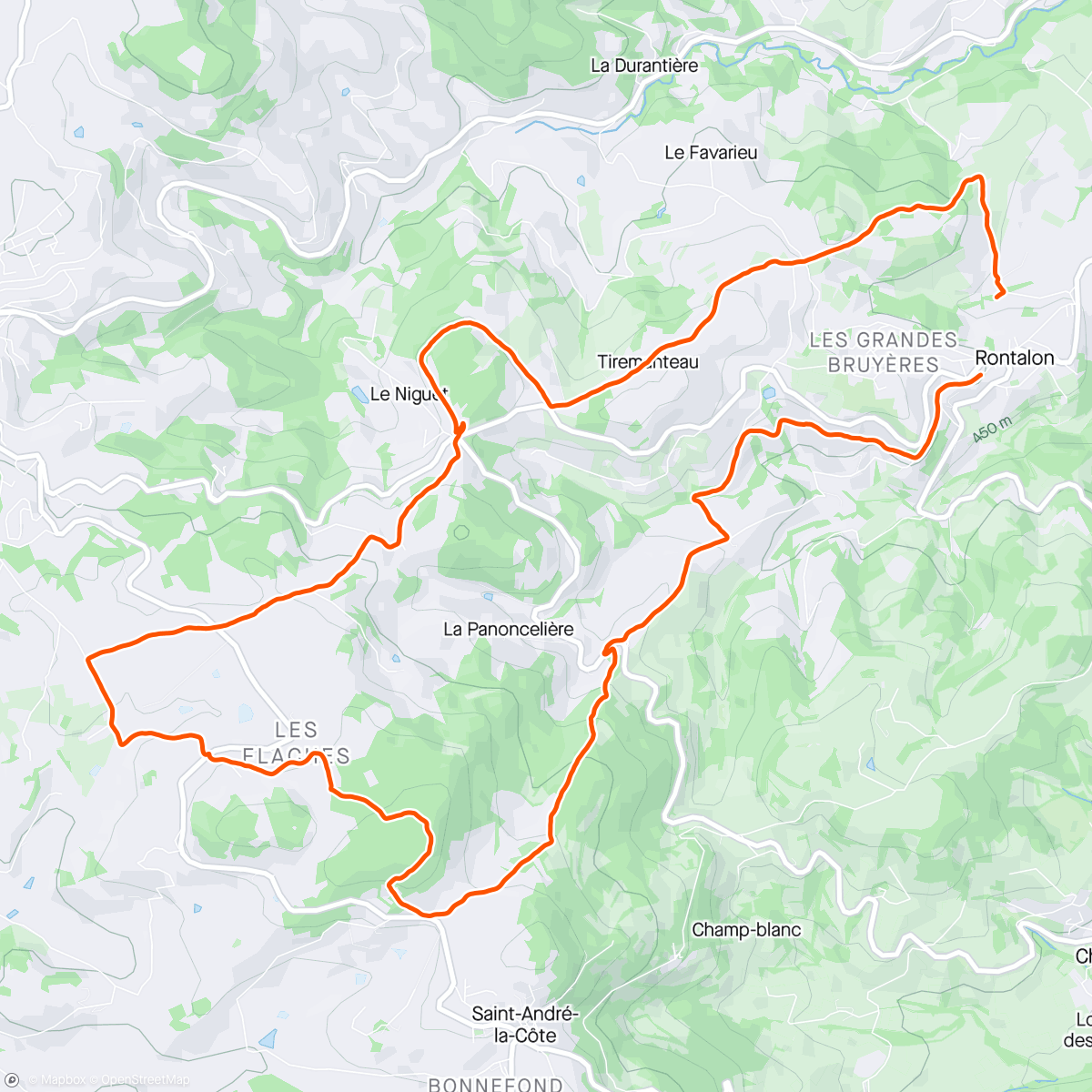 Mapa da atividade, Trail le matin