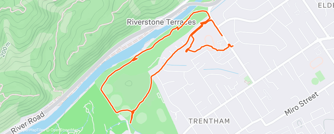 Map of the activity, Afternoon Walk