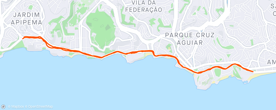 Mapa da atividade, 10k 🏃🏿‍♂️na meia maratona Farol a Farol 💪🏿🙏🏿✊🏿!
