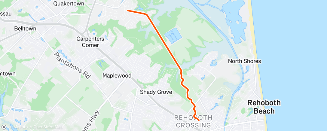 Map of the activity, Morning Run