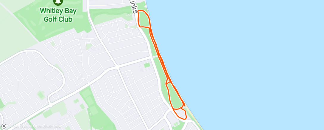 Map of the activity, 8km Long Run