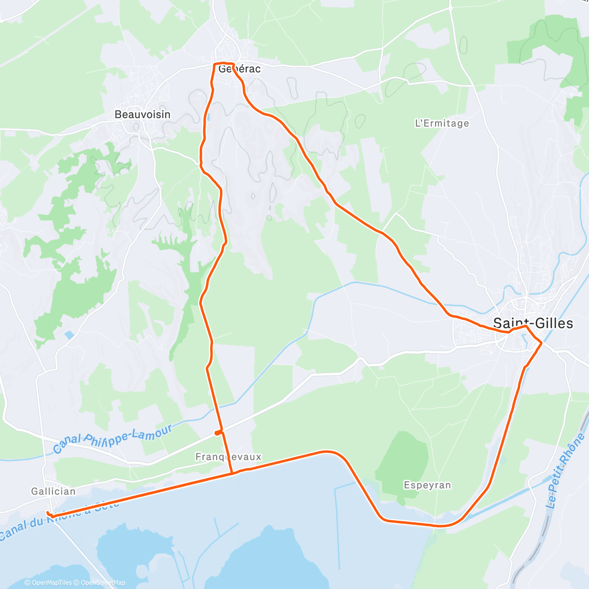 Карта физической активности (Gravel le midi)