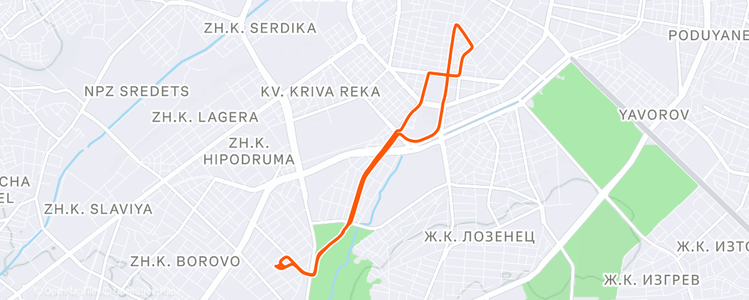 Карта физической активности (Afternoon Ride)