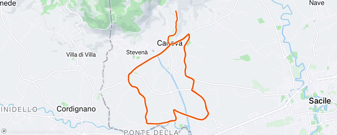 Map of the activity, Circuito Caneva