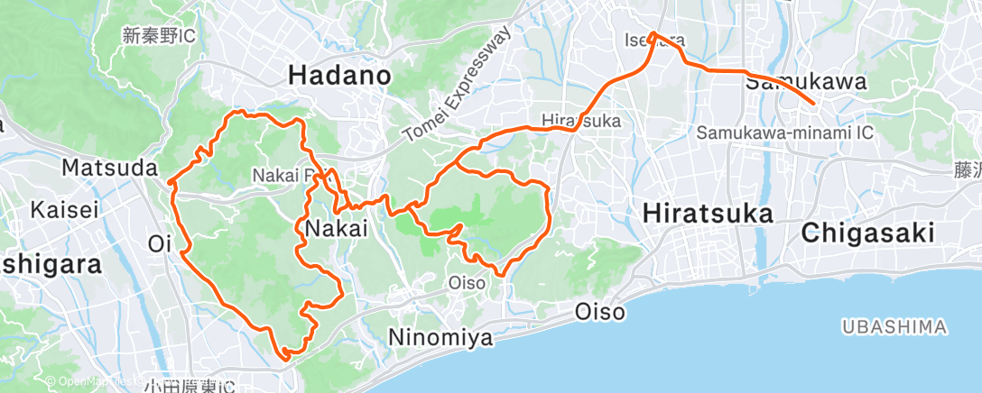 Map of the activity, 中井、やまゆりラインなど