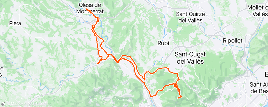 Map of the activity, La Creu d' Olorda