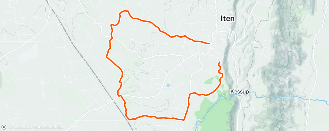 Map of the activity, Morning Trail Run
