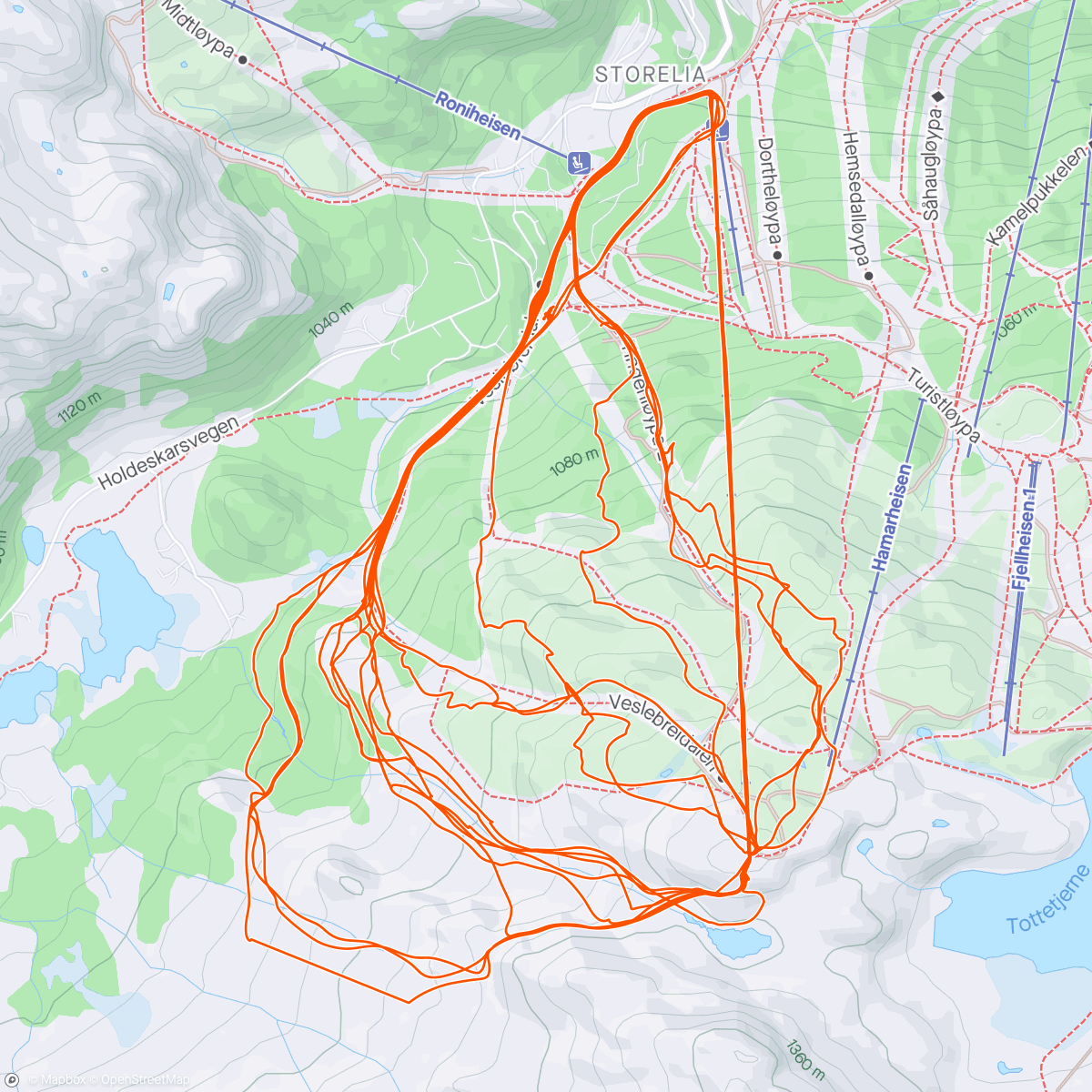 Mapa da atividade, Hemsedal 🤩