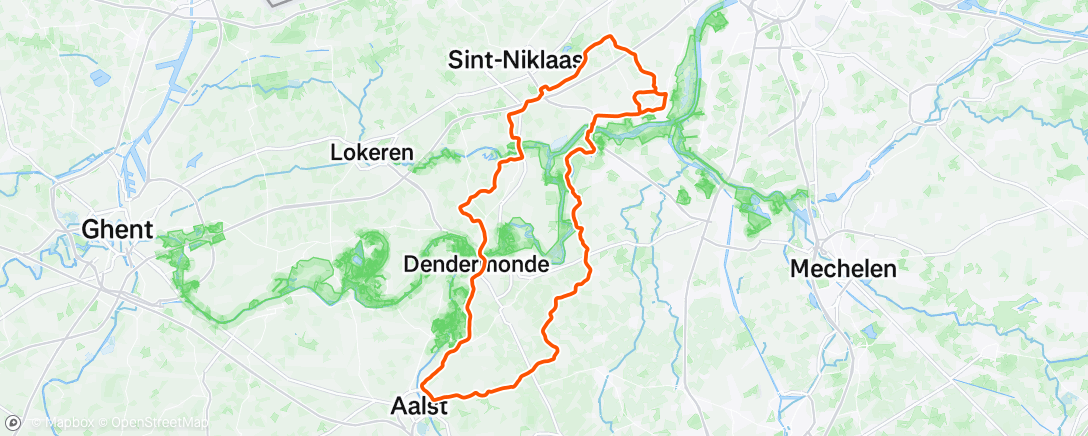 Map of the activity, Morning Ride
