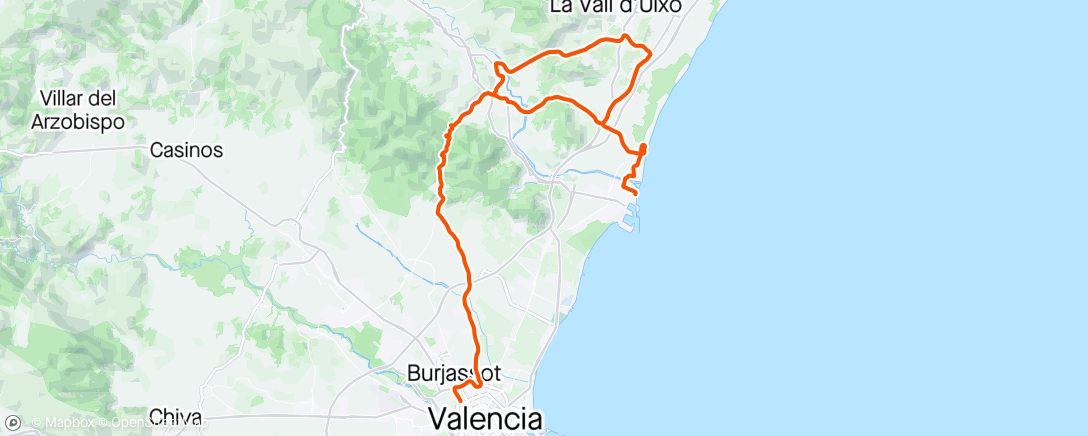 Map of the activity, Final stage of Valencia :)