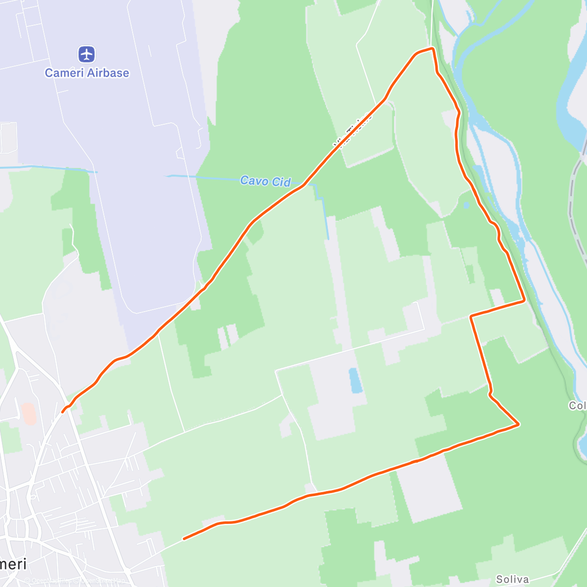 Map of the activity, 16 KM RUN ❤️🏃🏻‍♀️