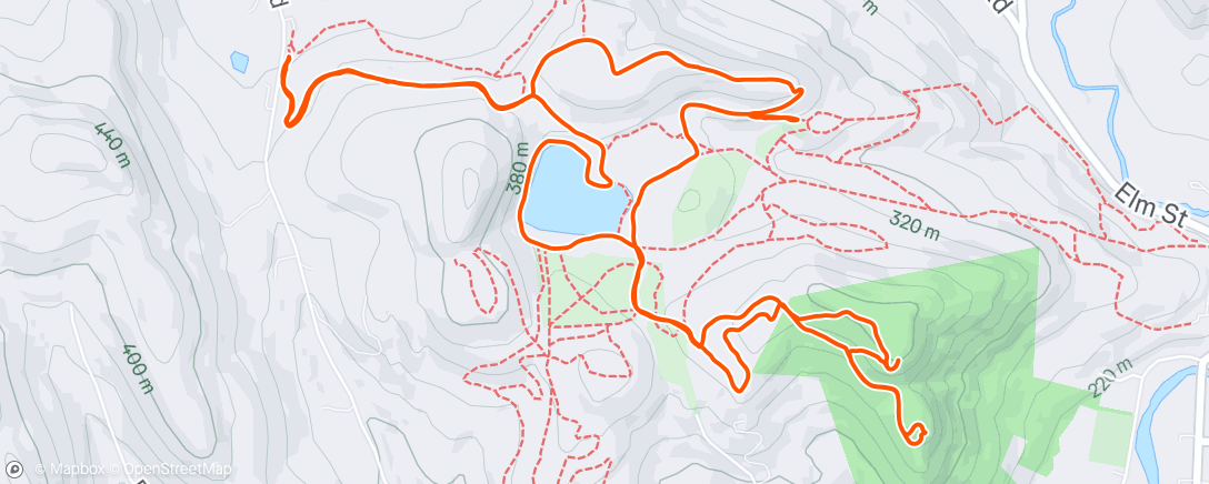 Map of the activity, Morning Hike
