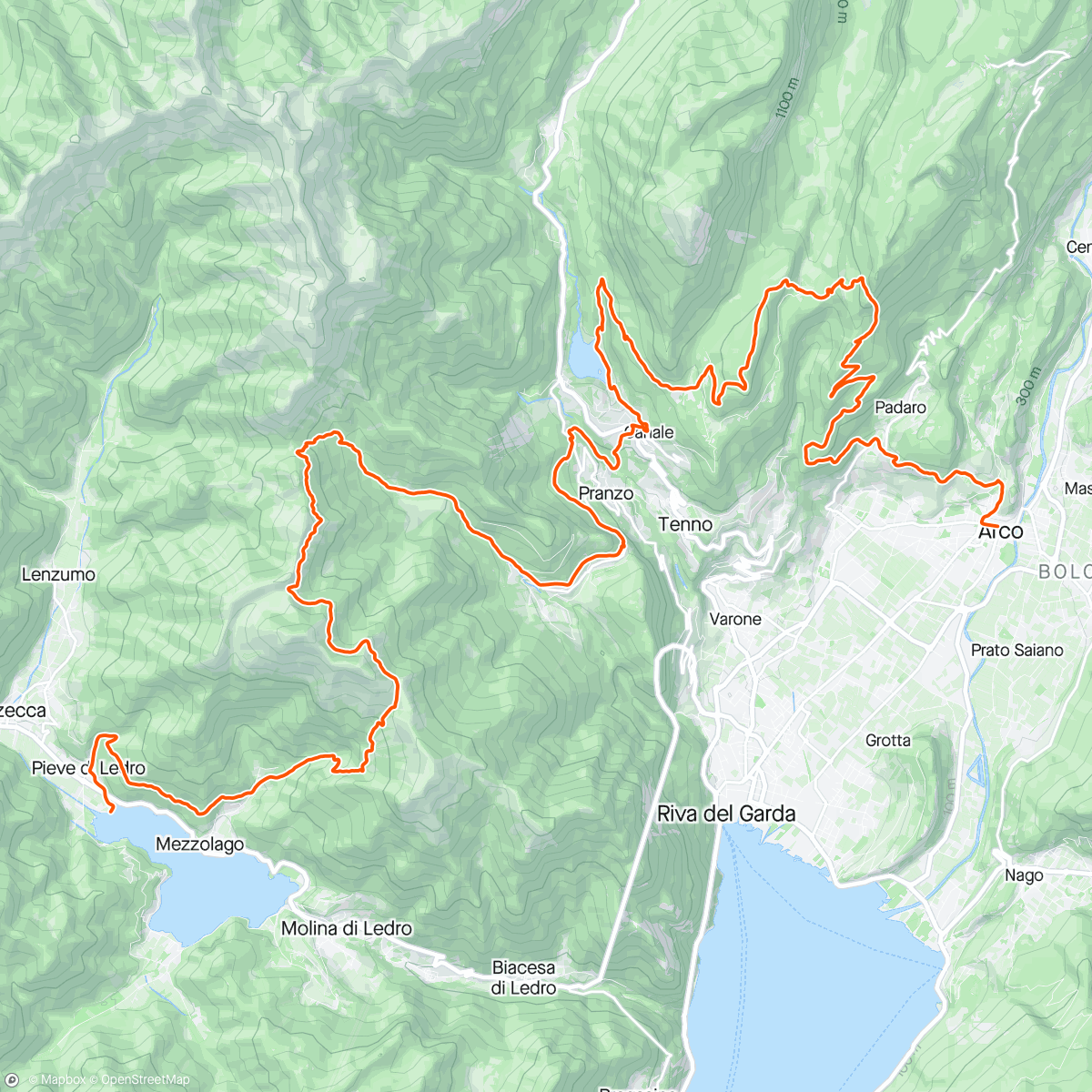 Map of the activity, Ledro Trail @gardatrentinotrail 🥈