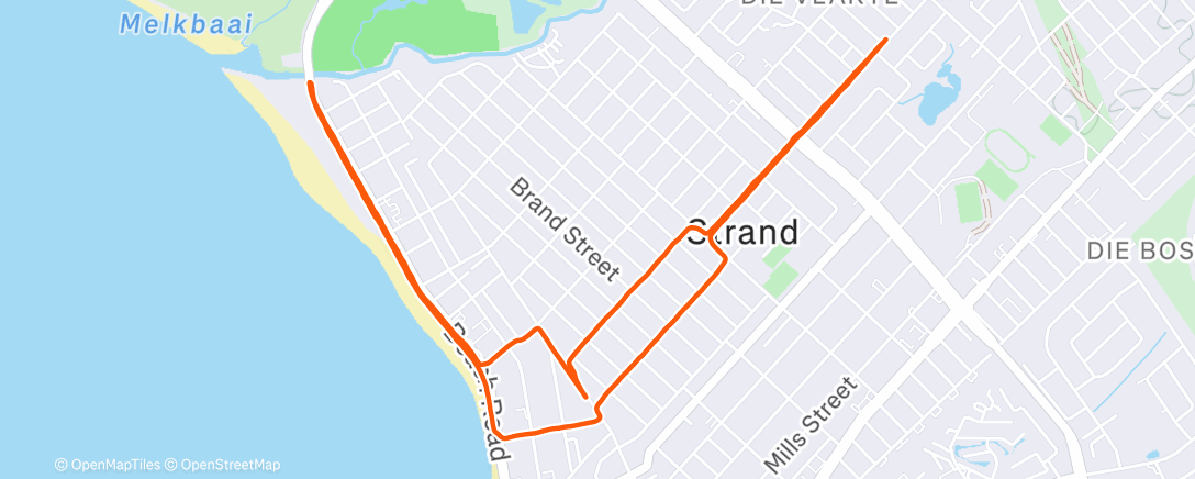 Map of the activity, Morning Run