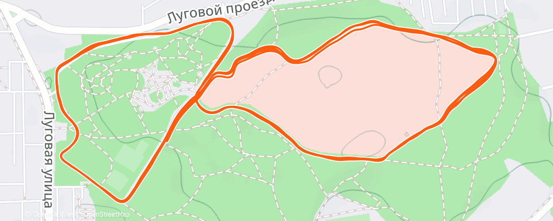 Map of the activity, Вечерний забег