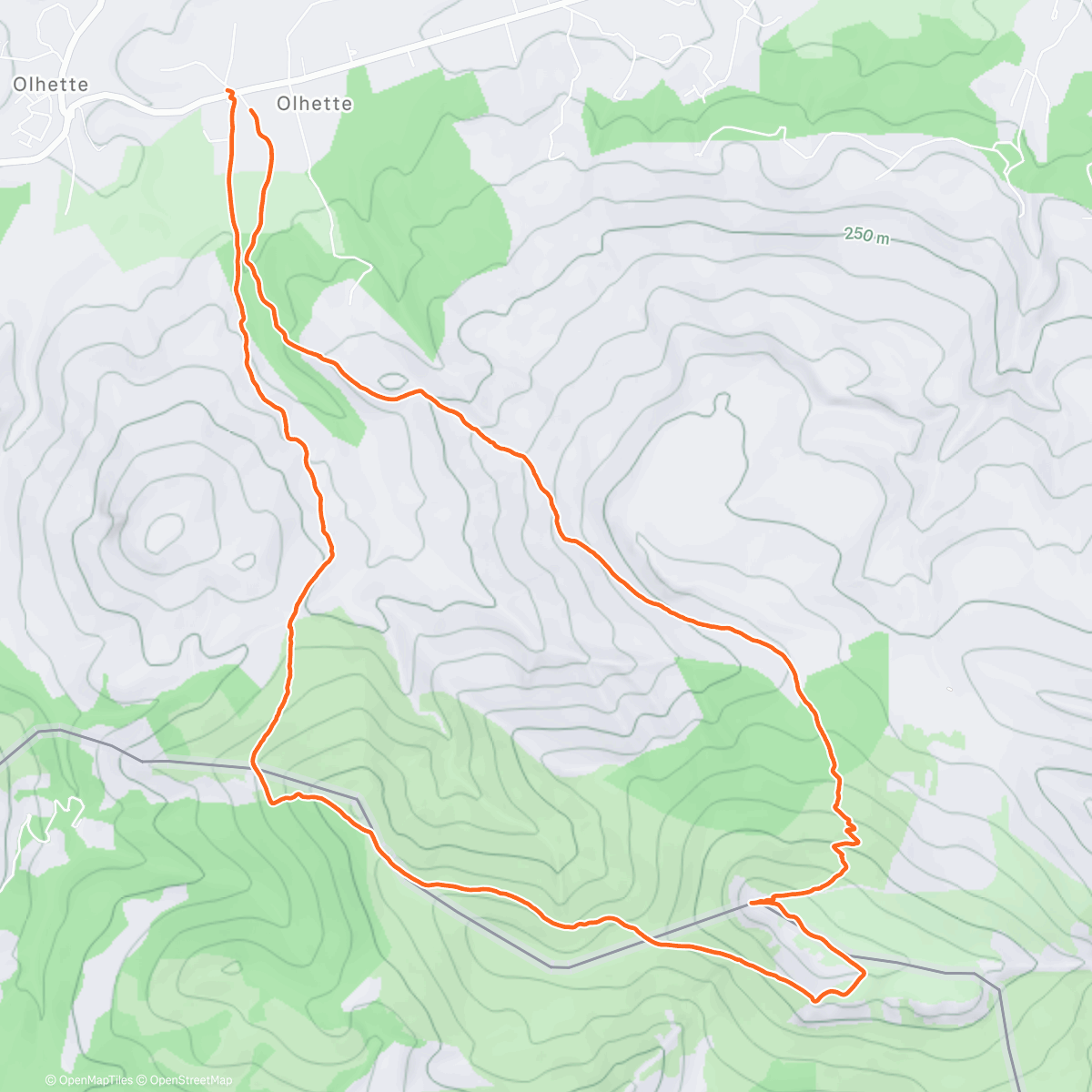 Карта физической активности (Randonnée de Noel en famille à la Rhune)