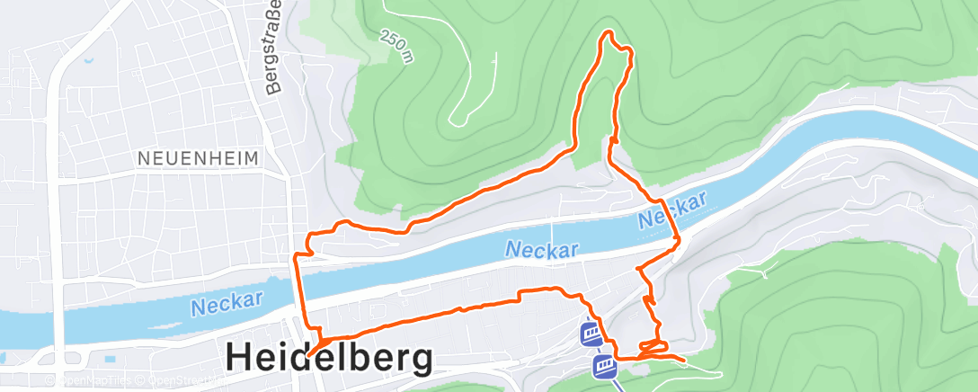 Map of the activity, Wanderung am Nachmittag
