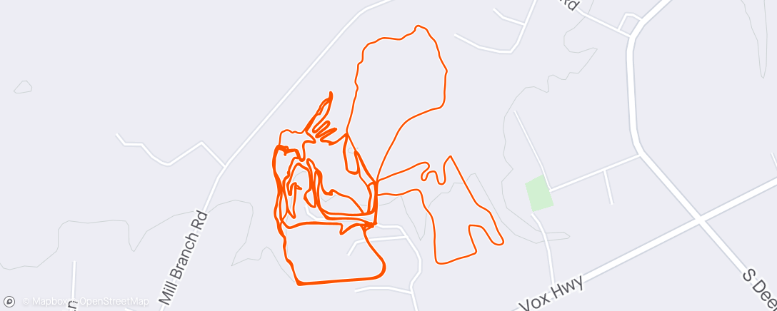 Map of the activity, Breaking in virgin trail