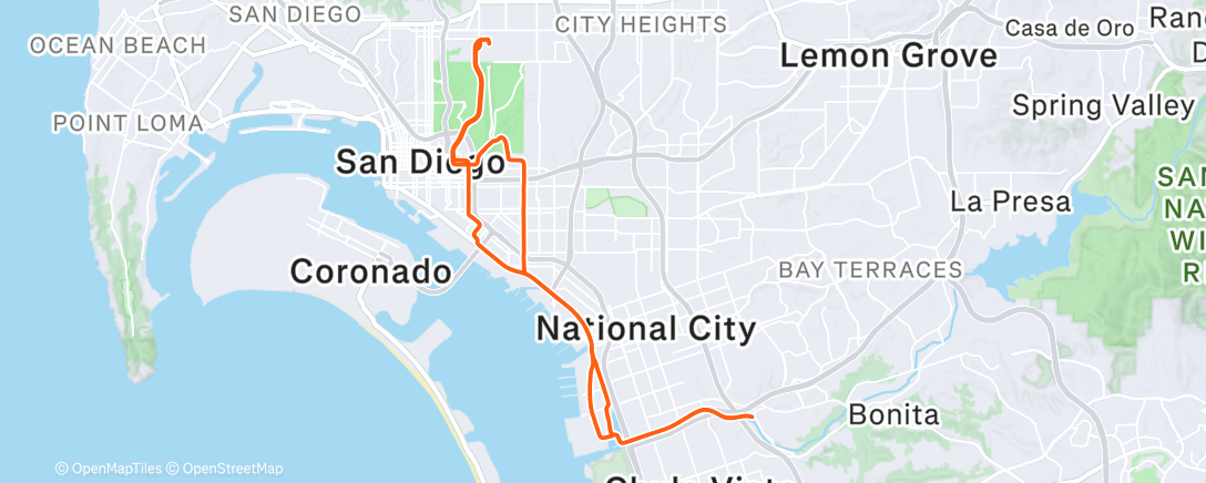 Map of the activity, This ride was rated PG