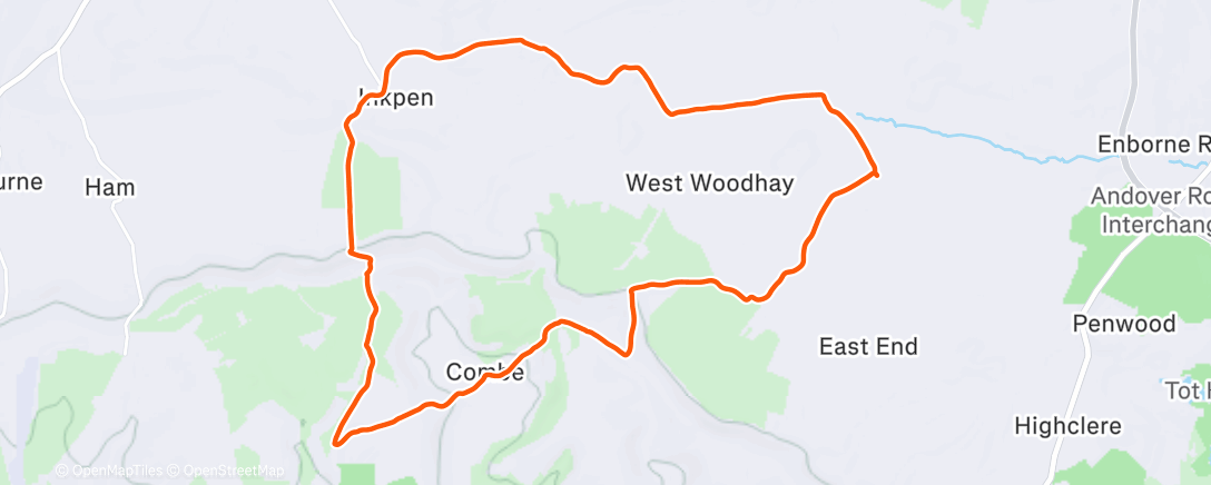 Map of the activity, Morning Ride