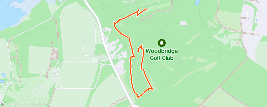 Map of the activity, Woodbridge Golf Course