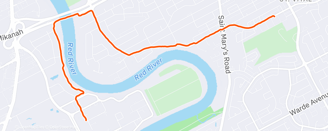 Map of the activity, Commute Cooldown Slog