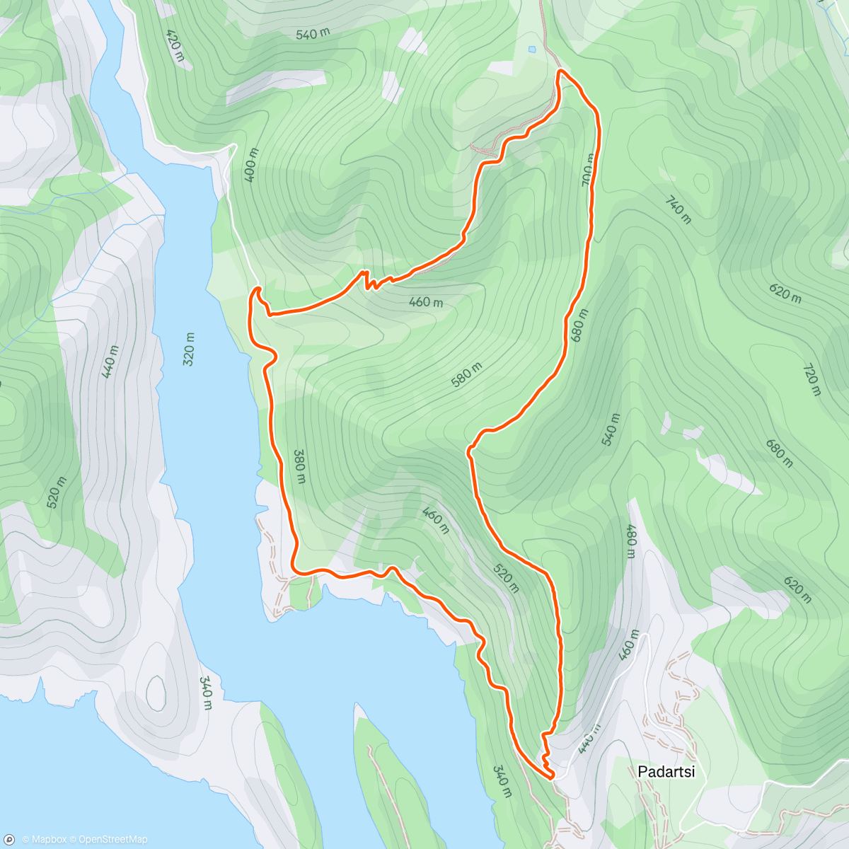 Map of the activity, Afternoon Mountain Bike Ride