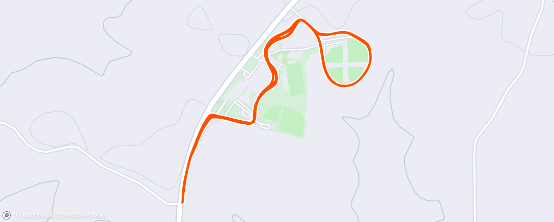 Map of the activity, Afternoon Run with some pace setters for 2 miles.