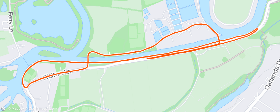 Mapa de la actividad (Weybridge 10k)