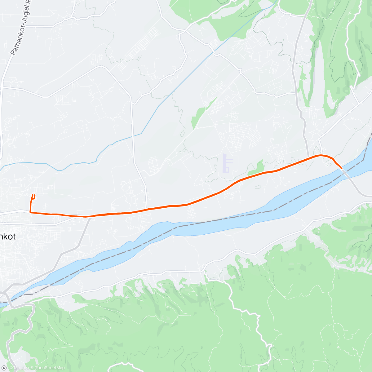Map of the activity, Morning ride.