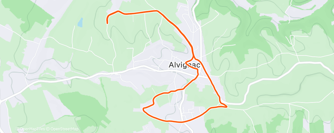 Map of the activity, Trail le midi