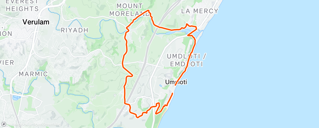 Карта физической активности (Morning Trail Run)