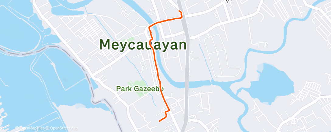 Map of the activity, Afternoon Walk