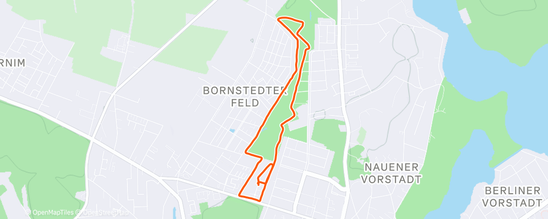 Map of the activity, Lauf am Nachmittag