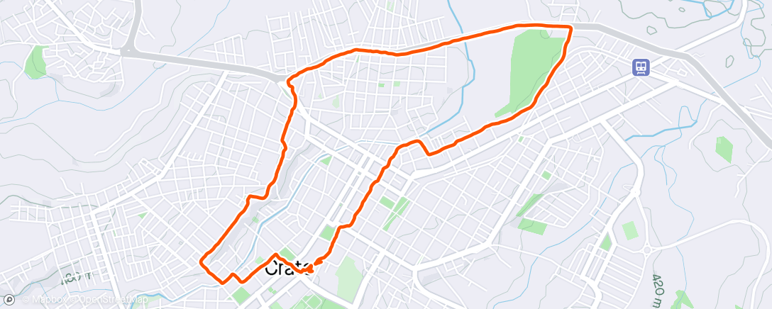 Map of the activity, Caminhada/corrida