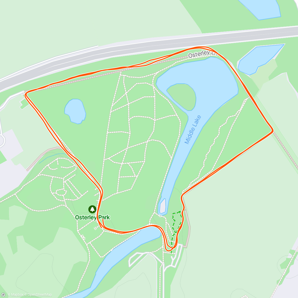 Map of the activity, Osterley parkrun - 1st timer 💯 venues ☀️