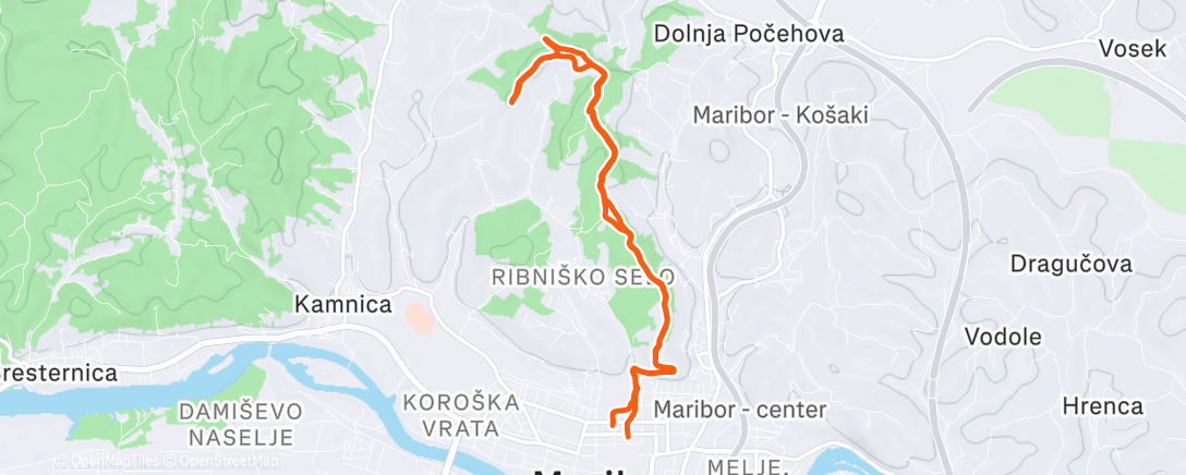 Map of the activity, Morning Trail Run