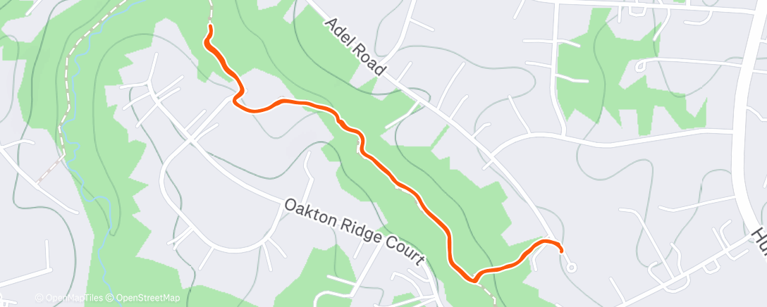 Map of the activity, Morning Run