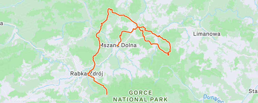 Map of the activity, Night Run