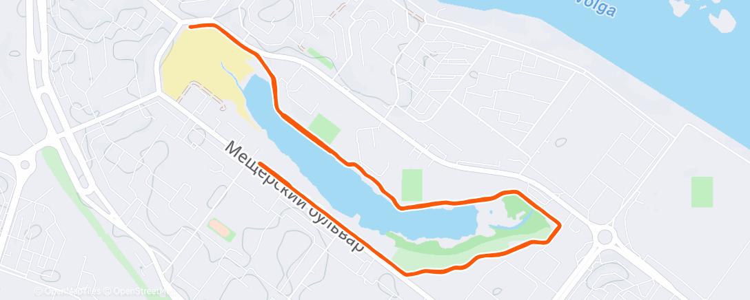 Map of the activity, Утренний забег