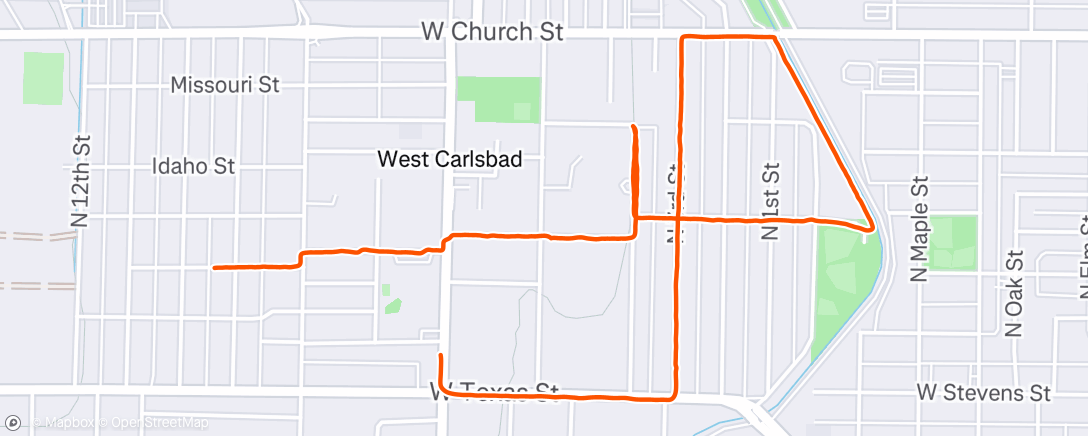 Map of the activity, Walk/run