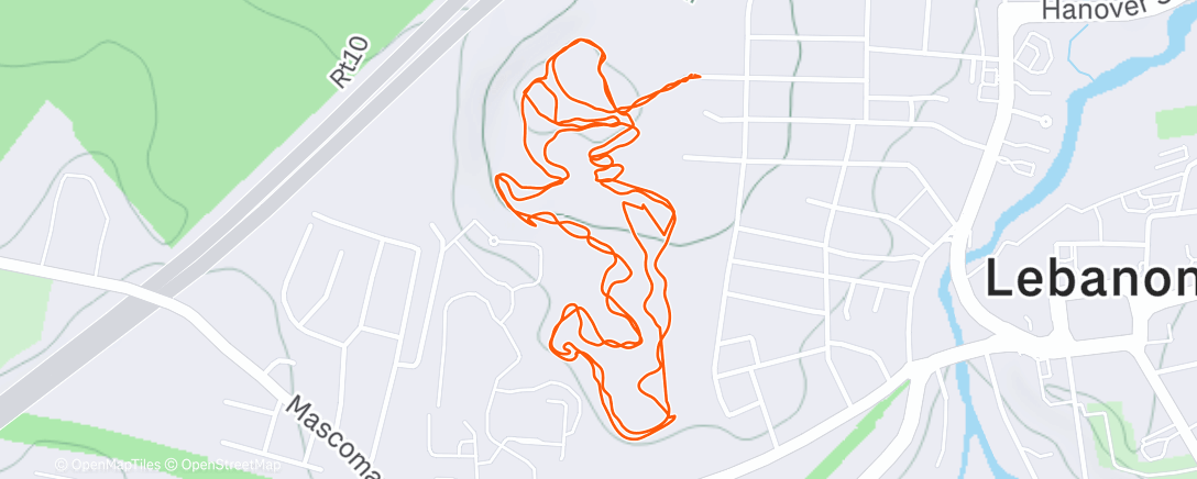 Map of the activity, Afternoon Mountain Bike Ride